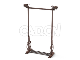 明清风格龙头实木晾衣架中式古典家具