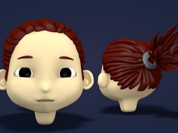 卡通小孩头像C4D模型 Child Avatar