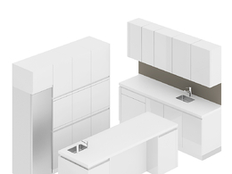 整体厨房厨柜c4d模型Kitchen cabinet - 048