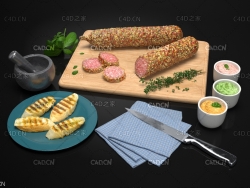 早餐食品食物模型 Breakfast food 3D model