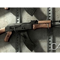 AK47突击步枪步枪3D模型：AK-47 Kalashnikov Cinema 4D model