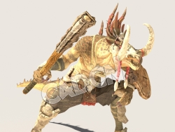 C4D魔兽动物蜥蜴战士模型（包含骨骼绑定动画) LizardM_A01_GRN_SK_KHS 3D Model