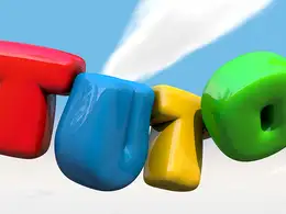 C4D充气文字动画工程 CINEMA 4D FLYING BALLOON TEXT ANIMATION