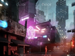 科幻未来赛博朋克风格建筑楼房3D模型 Kitbash3D – Mini Kit Cyberpunk