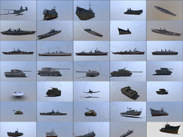 260个军事装备武器飞机坦克轮船军舰3D模型 254 Ships Airplane And Military Tanks...
