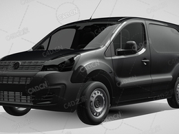 沃克斯豪尔封闭车厢货车运输车面包车2017款C4D汽车模型下载