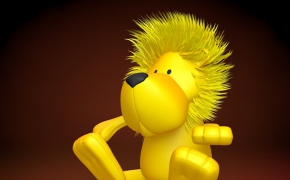 卡通狮子C4D模型 Cartoon lion 3D model