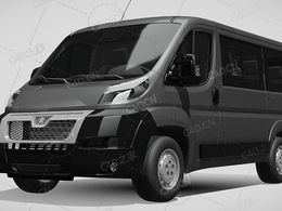 标致拳击手货物运输车大型MPV商务车面包车小巴2006-2014款C4D汽车模型下载