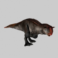 低头弯腰的恐龙3d模型（带绑定及动作）Dinosaur 3d model-jump4