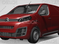 雪铁龙封闭式玻璃面包车货车2019款C4D汽车模型下载