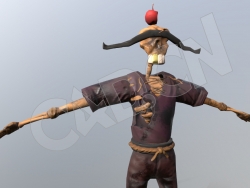 骷髅假人箭靶子C4D模型