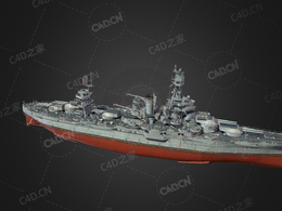 美国海军得克萨斯号战列舰C4D模型下载Texas 3d model