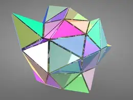 C4D随机变形的不规则三角体动画工程