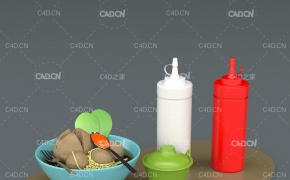 C4D Redshift印尼肉丸面 INDONESIAN MEATBALLS