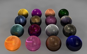 C4D材质：14个金属材质+2个玻璃材质Metal / glass