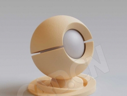 C4D Redshift黄色皮肤材质球 3D Scene File - Shader Ball Scene Redshift Cinema4D
