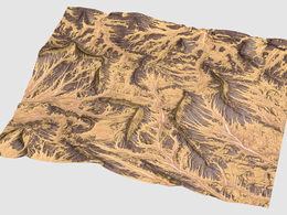 黄色土地山脉地貌Osiris Terrain