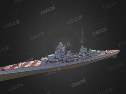 意大利皇家海军扎拉级重巡洋舰C4D模型下载Zara 3d model