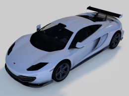 豪华超跑迈凯伦C4D模型 mclaren