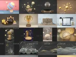 60个C4D octane电商设计模型工程合集