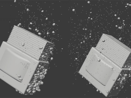 产品沉入水中产生的气泡动画Bubbles Water Animation C4D