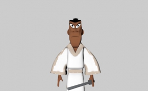 日本武士卡通形象C4D模型 Samurai