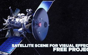 C4D太空卫星模型 SATELLITE SCENE FOR VISUAL EFFECTS