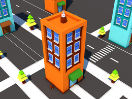 C4D低面多边形房子建筑模型 Low-Poly Apartment Beginner