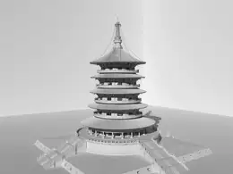 天堂塔建模渲染