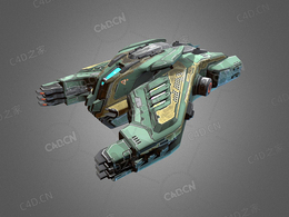 C4D科幻轰炸机科幻飞船太空舰飞船科幻飞行器太空船外星战舰模型Sci Fi Bomber CR3