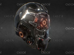 科幻钢铁机械头盔 Scifi Helmet