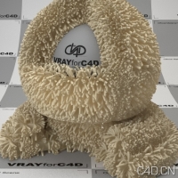 vray for c4d材质：Vray Fur rug material 001