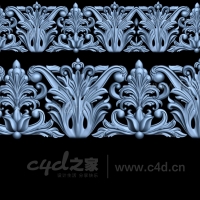 古典花纹雕刻3D模型（STL雕刻模型）