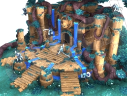 神秘猴子神庙建筑模型