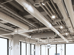 现代办公空间C4D模型，包含会议室与办公区，V-Ray渲染，高品质贴图，适合商业展示与室内设计项目