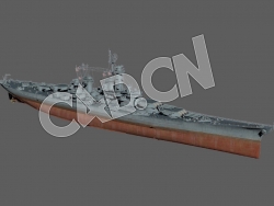 C4D海军舰艇军舰舰船-蒙大拿级战列舰模型 Montana 1945 3d Model