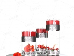 花朵玻璃瓶C4D模型