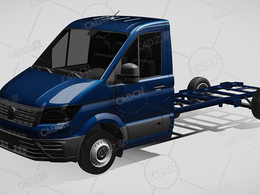 大众商用车卡车货车运输车辆汽车2021款C4D汽车模型下载