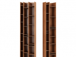 MDF Italia品牌木质随机式书架3D模型素材下载Random Wood Bookcase by MDF Italia