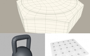 C4D机械零件建模布线工程模型