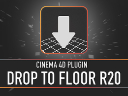 C4D地面对齐插件Cinema 4D Plugin Drop To Floor R20 支持 C4D R14-C4D R20