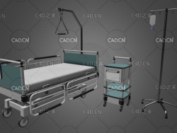 医院病床 输液架 Hospital Assets