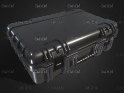 黑色科幻手提箱C4D模型 suitcase