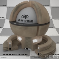 vray for c4d材质：Bee wax BRDF SSS