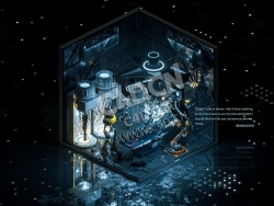 科幻机器人研发生产维护车间OCTANE模型