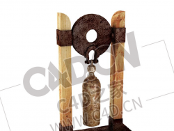 古代乐器装饰品摆件工艺品C4D模型下载