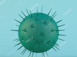 旋转的刺球病毒株模型virus-collection-of-thunthu