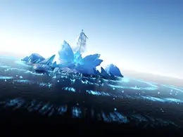 C4D Octane海面上冰花创意工程文件 ice c4d Project