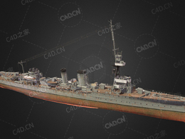 英国皇家海军卡里登级轻巡洋舰C4D模型下载Caledon 3d model