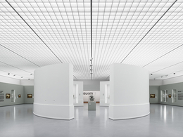 极简主义网格天花板美术馆C4D模型 现代艺术展厅空间高质量Vray渲染场景下载